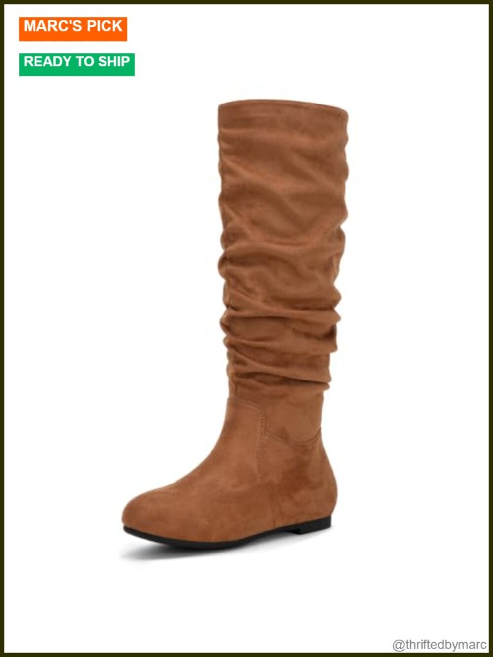 Women's Knee High Slouch Boots Flat Pull On Tall Fashion Boot